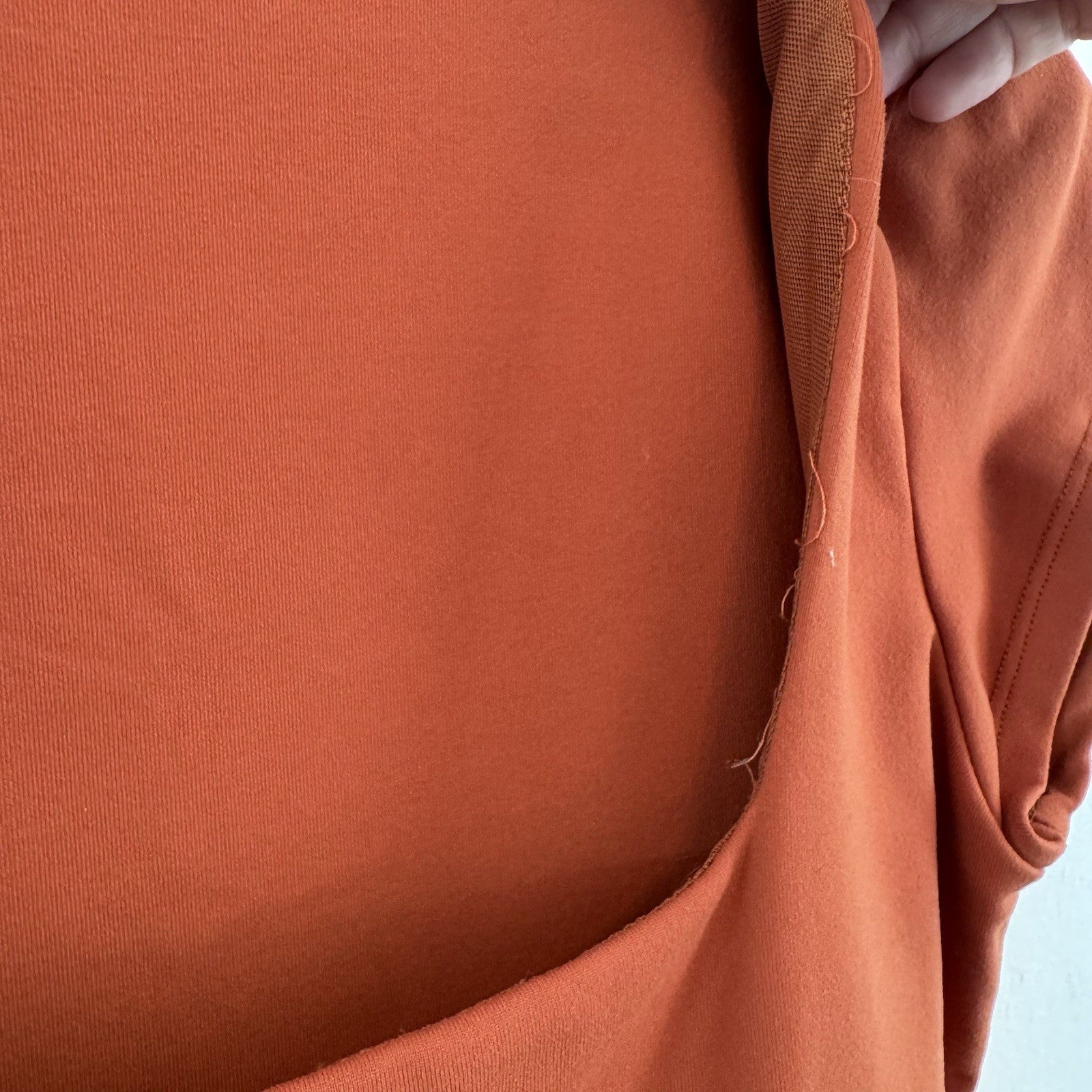 Free People Intimately Bodysuit XS Rust Orange Square Neck Stretch Top