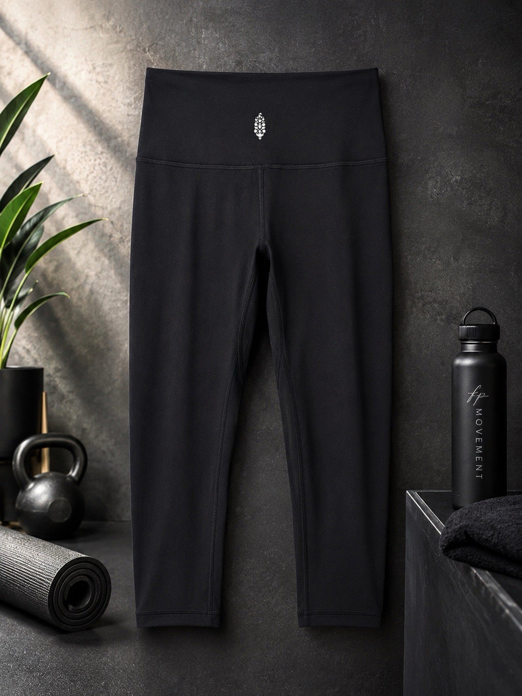 FREE PEOPLE MOVEMENT BREATHE EASY YOGA PANTS ACTIVEWEAR LEGGINGS BLACK XS