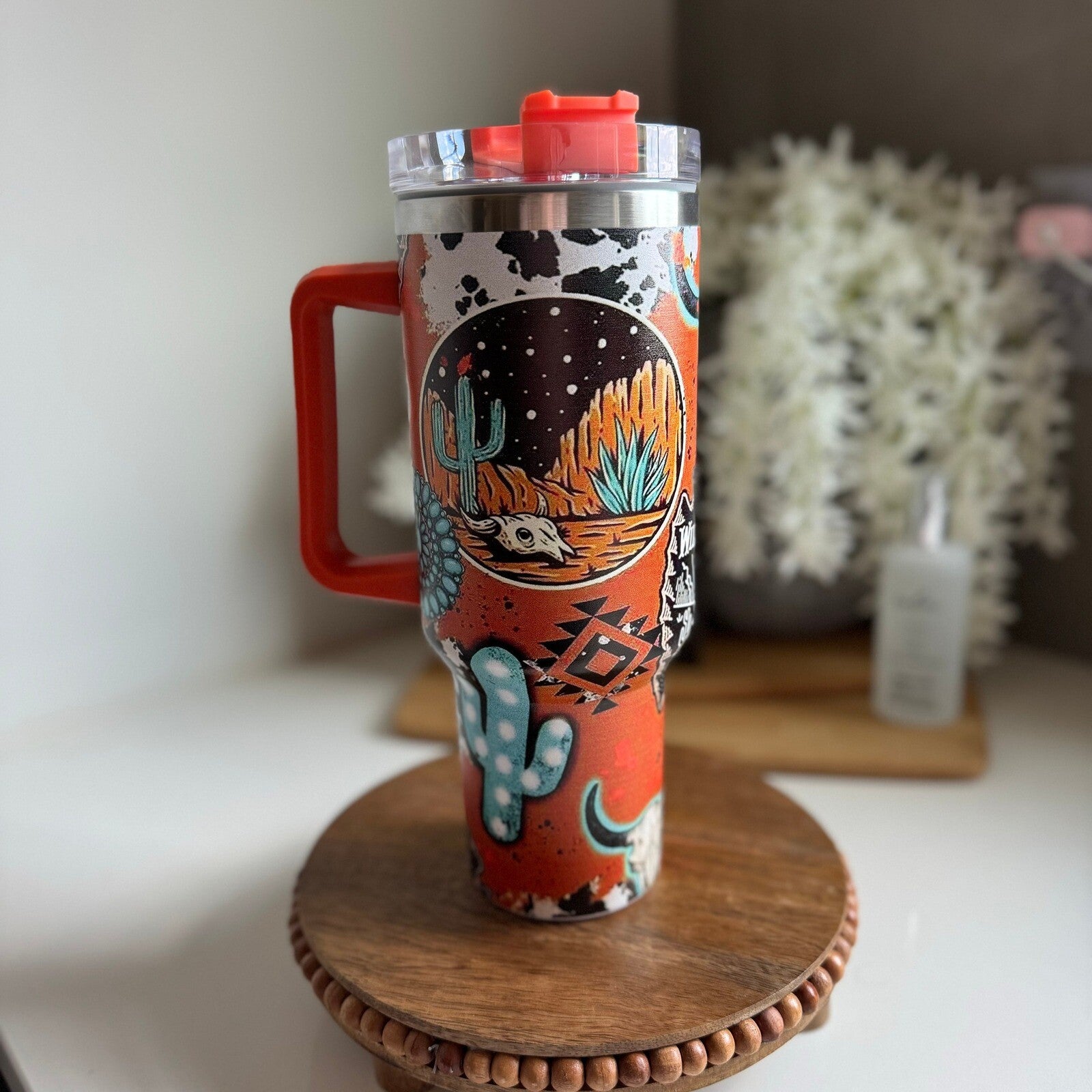 Embrace the Wild West Spirit: Laser-Engraved Western themed 40oz Tumbler