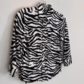 Lauren Ralph Lauren Petite P Zebra Print Button Down Shirt Cotton Safari Women’s