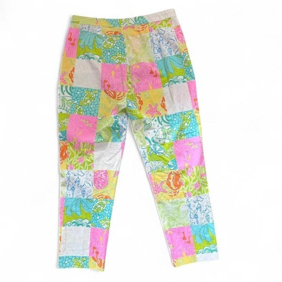 Lilly Pulitzer Patchwork Pants | Size 4 | Y2K Coastal Prep