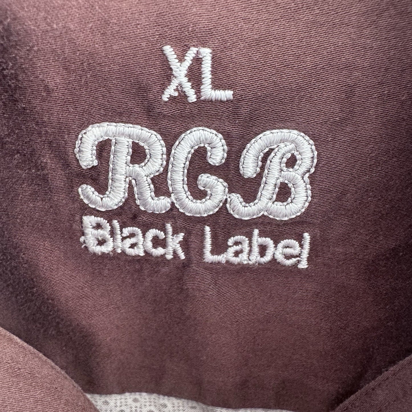 RGB Black Label XL White Micro Dot Shirt Contrast Trim 100% Cotton