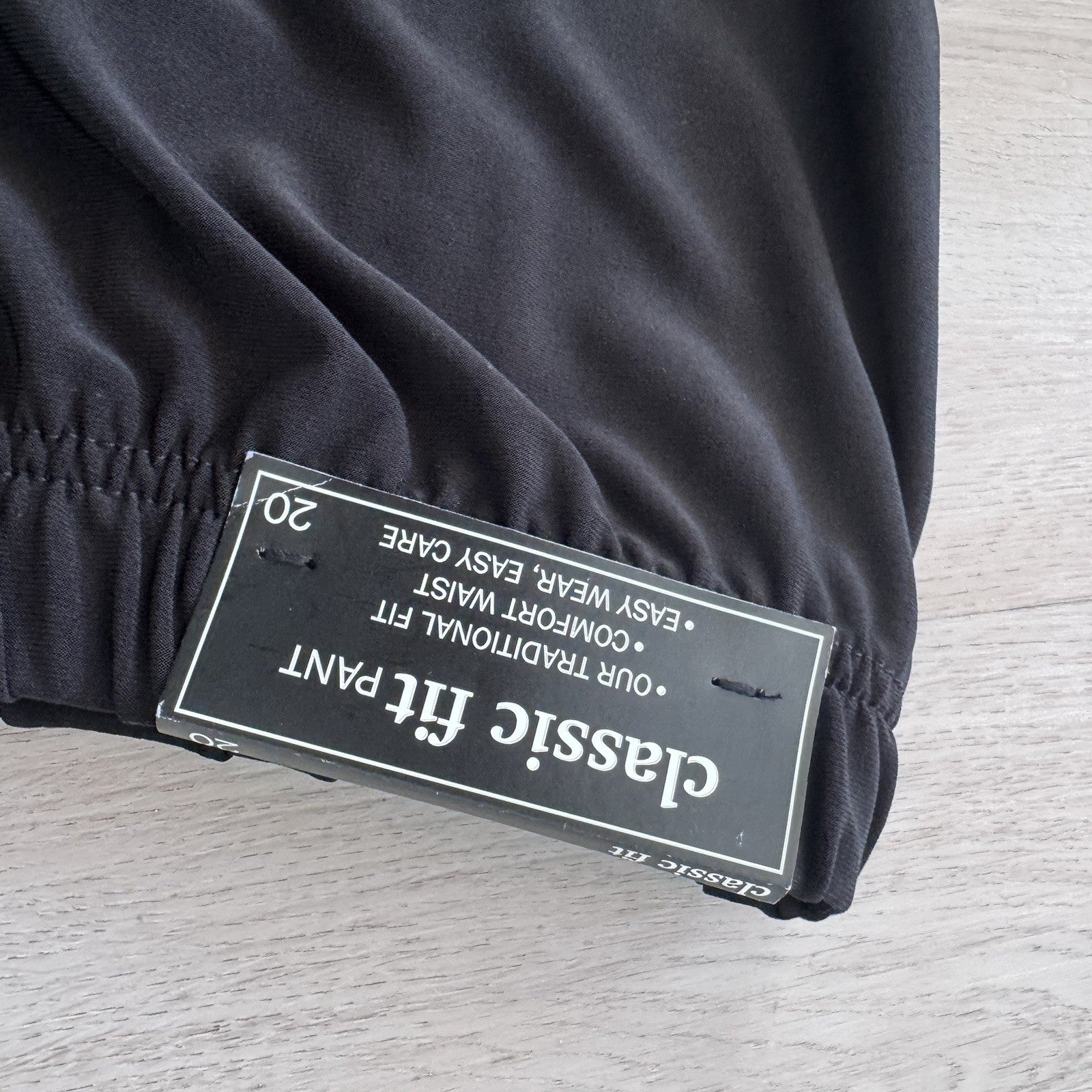 Alfred Dunner NWT Size 20 Black Classic Fit Pull On Pants