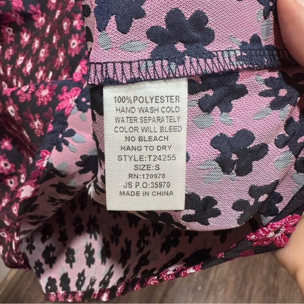 MYSTIC TWILIGHT NAVY FLORAL SLEEVELESS TOP NWT SMALL