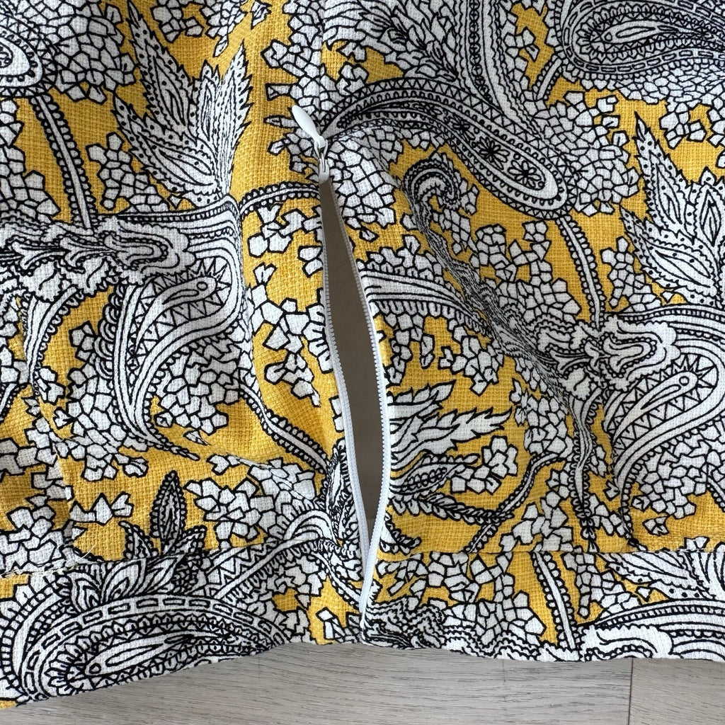 LOFT Ann Taylor Skirt Womens XS Black White Floral Pencil