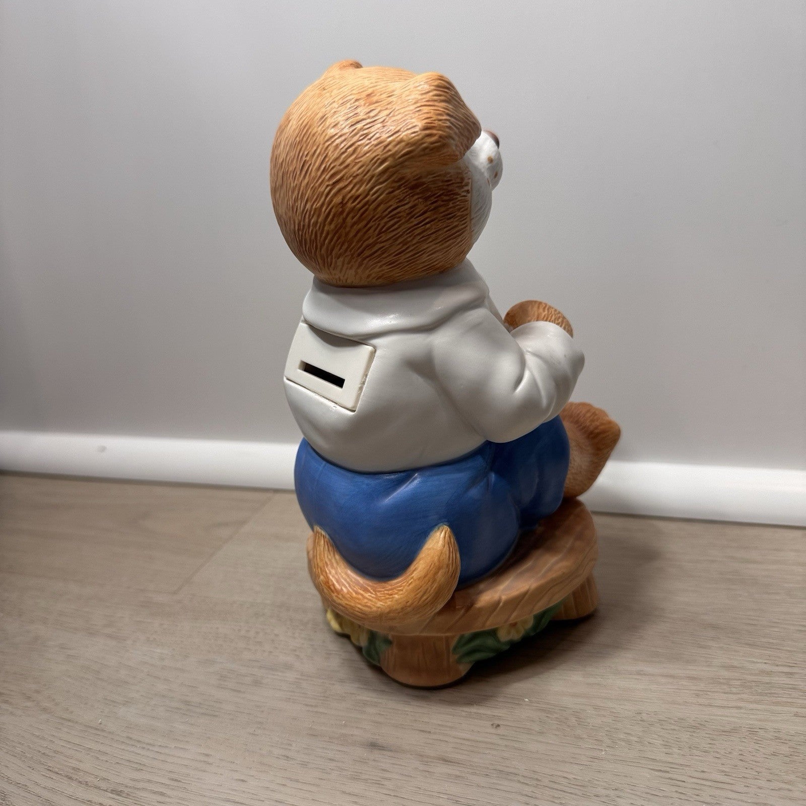 Vintage Franklin Mint The Laughing Dog Porcelain Musical Coin Bank 1980s Decor