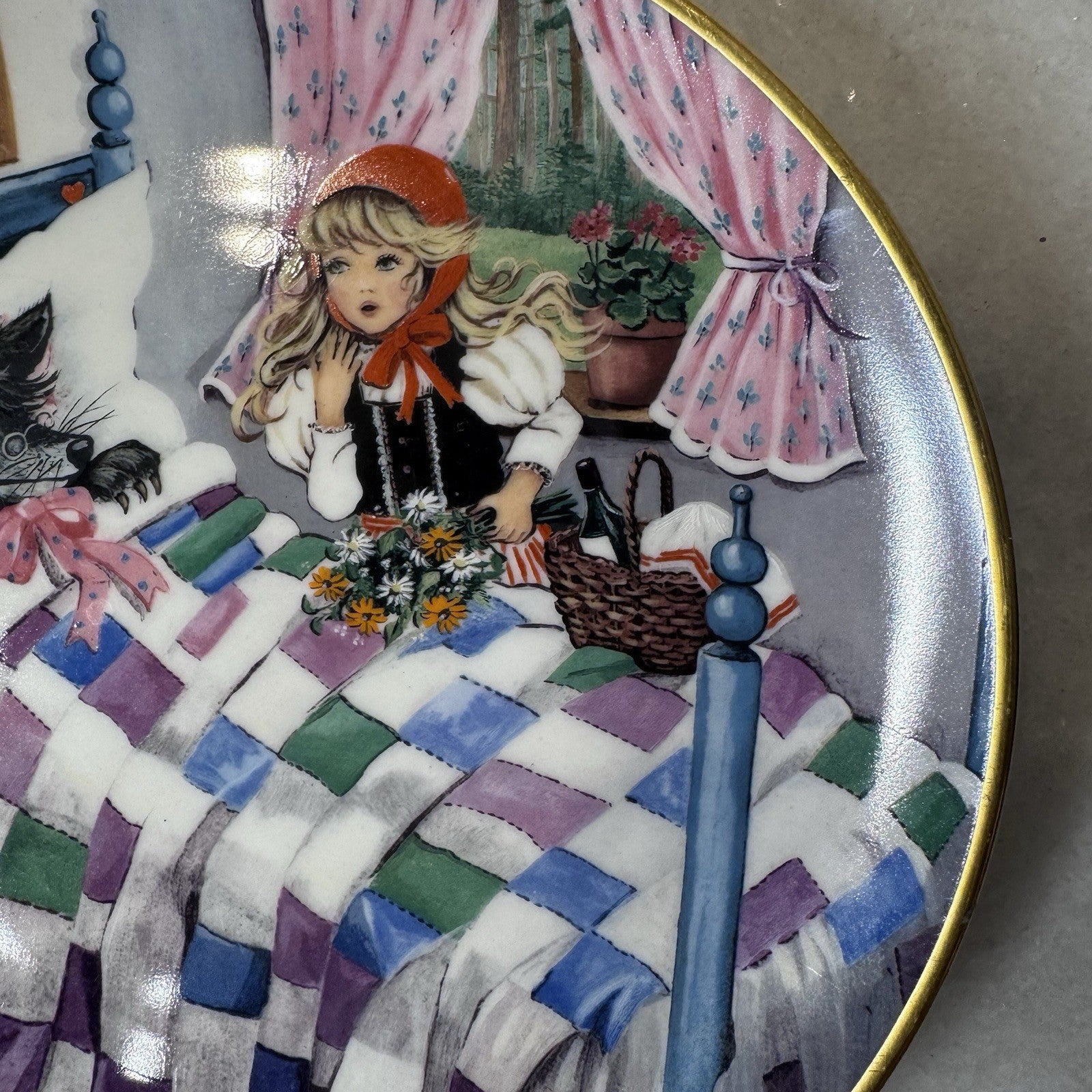 Kaiser Porcelain W. Germany  collector plate "Little Red Riding Hood" - 8" Dia.
