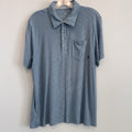 Free Fly Bamboo Performance Polo Shirt Men’s Small Blue Heathered Pocket