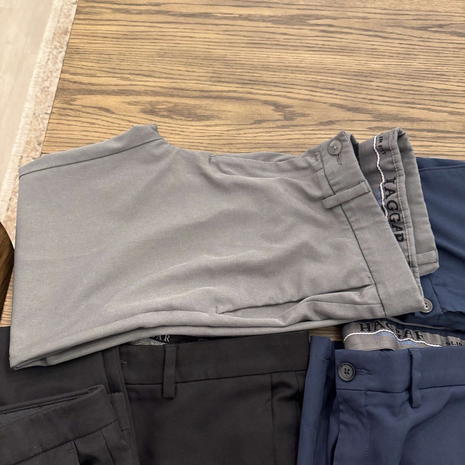 Haggar Cool 18 Pro Slim Fit Stretch Men’s Pants 34x32 Blue, Gray, Khaki, Black
