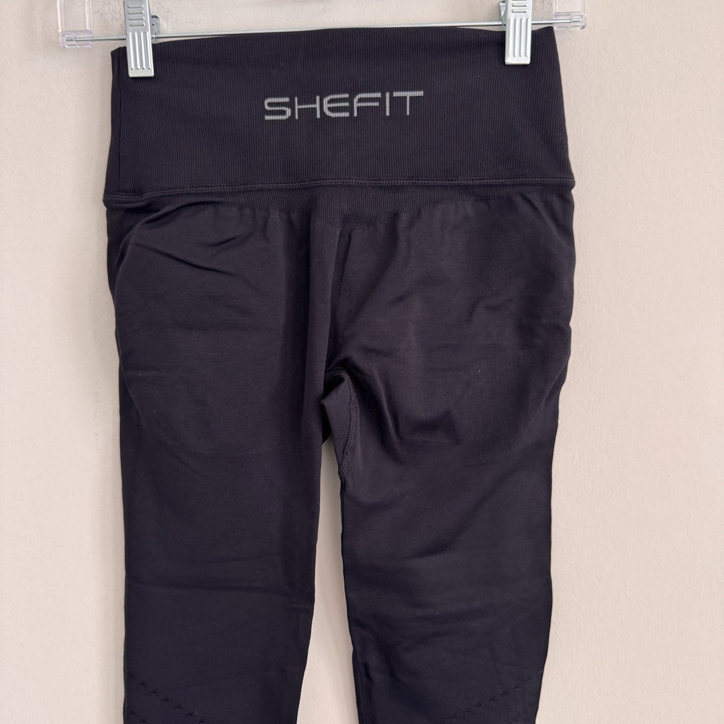 SHEFIT Boss Seamless Leggings Medium M Black High Waisted Compression Yoga Pants
