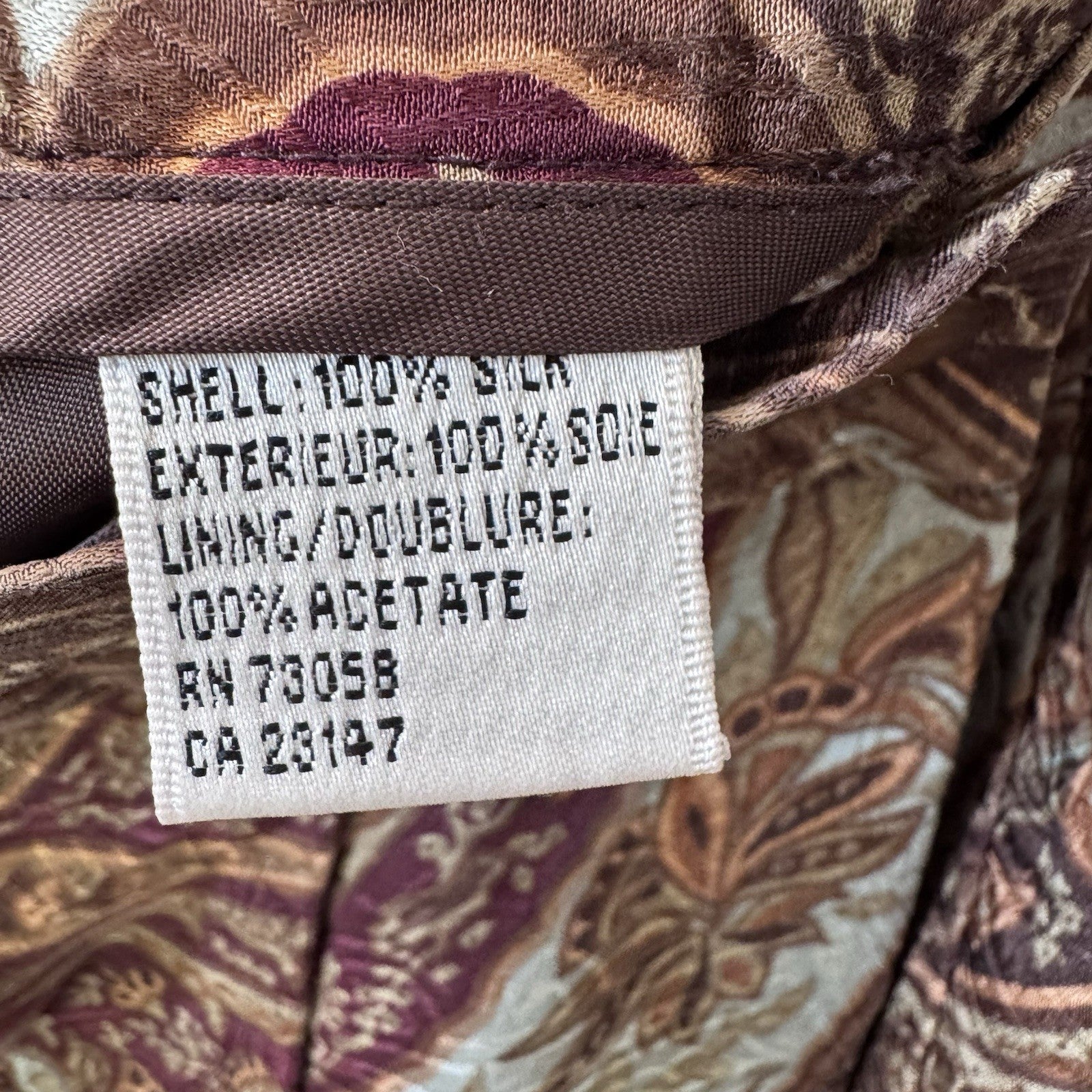Talbots Y2K Silk Midi Skirt 8 Paisley Burgundy Lined Vintage