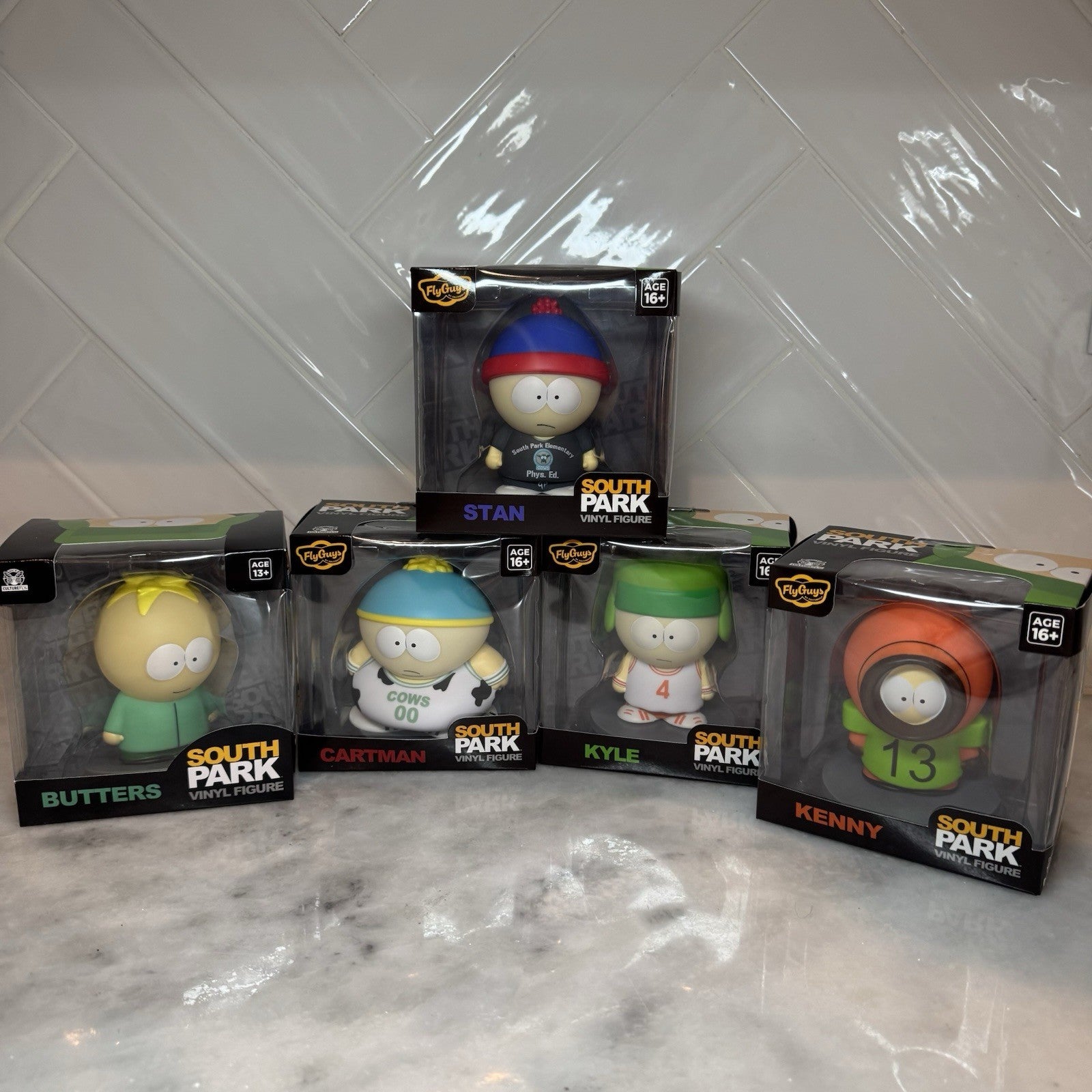 South Park Vinyl Figure Lot Stan Kyle Cartman Kenny Butters FlyGuys NEW Sealed