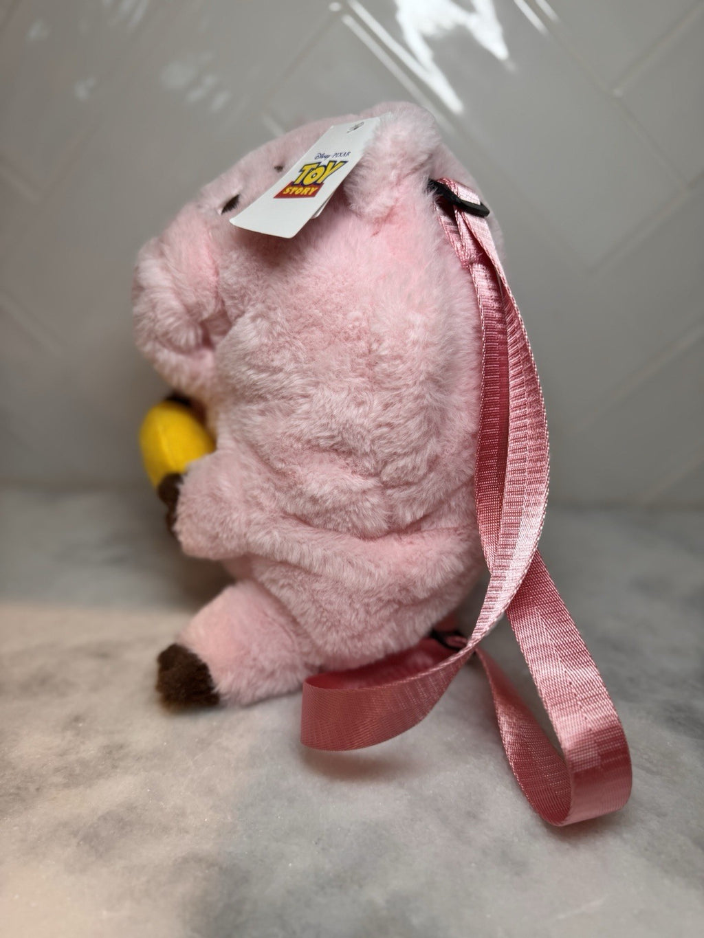 Disney Pixar Toy Story Hamm Plush Backpack – Pink Piggy Bank Bag - NWT 7inX10in