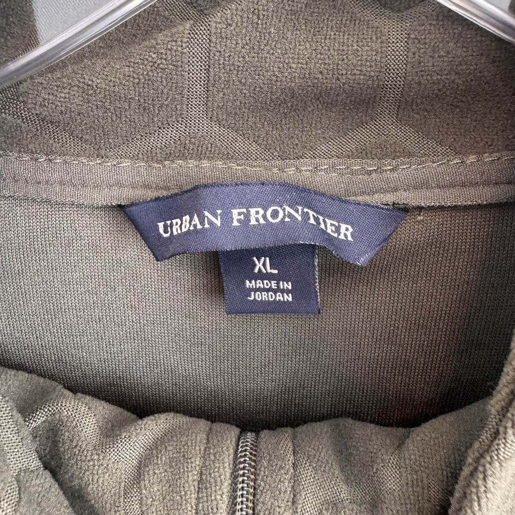 Urban Frontier Mens XL Honeycomb Fleece 1/4 Zip Pullover Jacket Green NWT