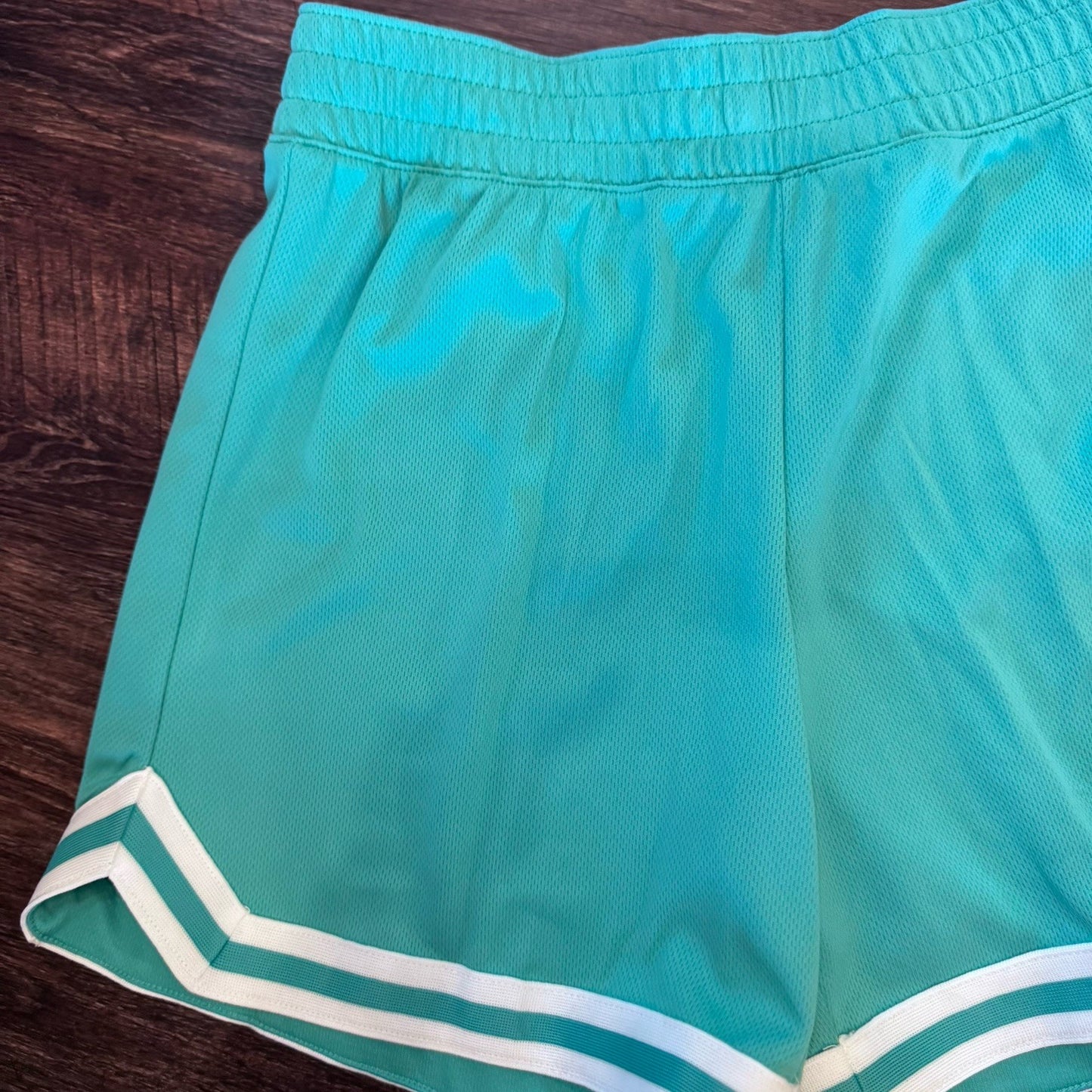 DSG Girls Mesh Shorts Teal Burst XL NWT $20 Mid Rise Athletic Relaxed Fit