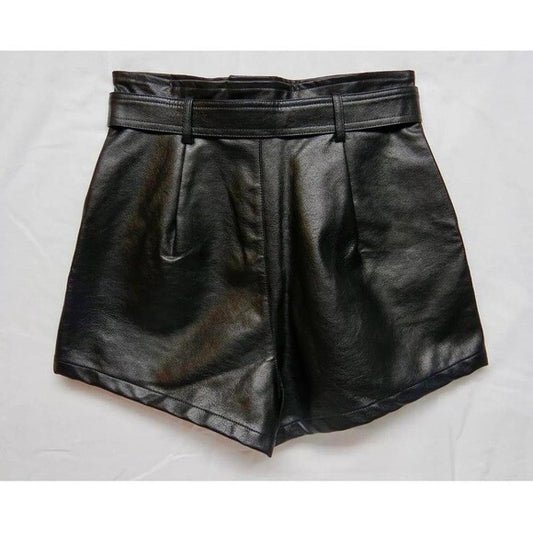 Altar'd State NWT Small Black faux leather shorts with belt #fauxleather #shorts