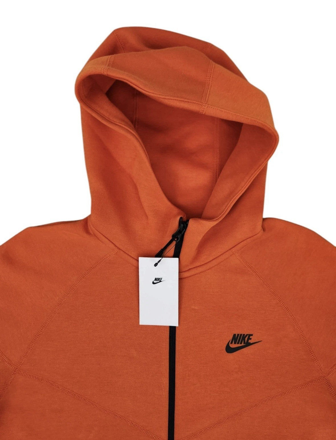 Nike Sportswear Tech Fleece Hoodie Sweater Jacket Mens Size XL Orange New $140+