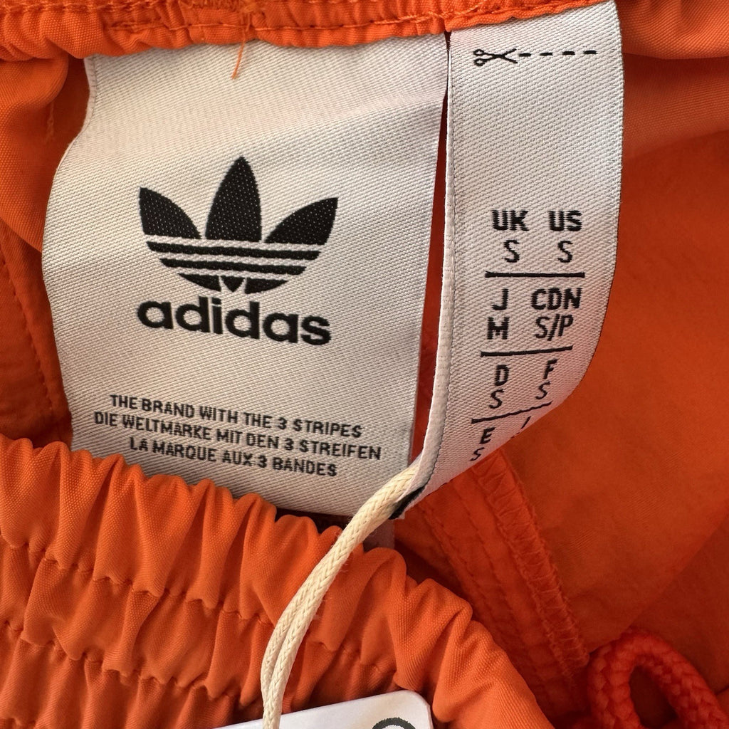 NWT Adidas Originals Men's Sprinter Shorts Orange White 3-Stripe Retro Small
