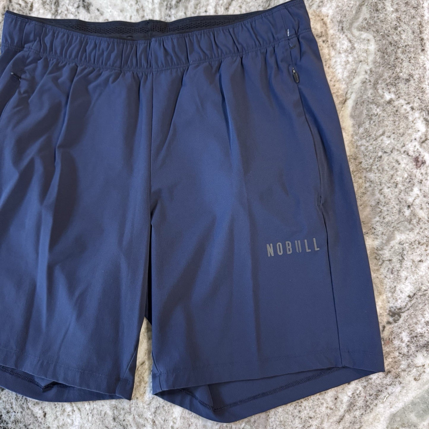NOBULL Men’s Training Shorts Small Navy Blue 7” Inseam Lightweight Stretch