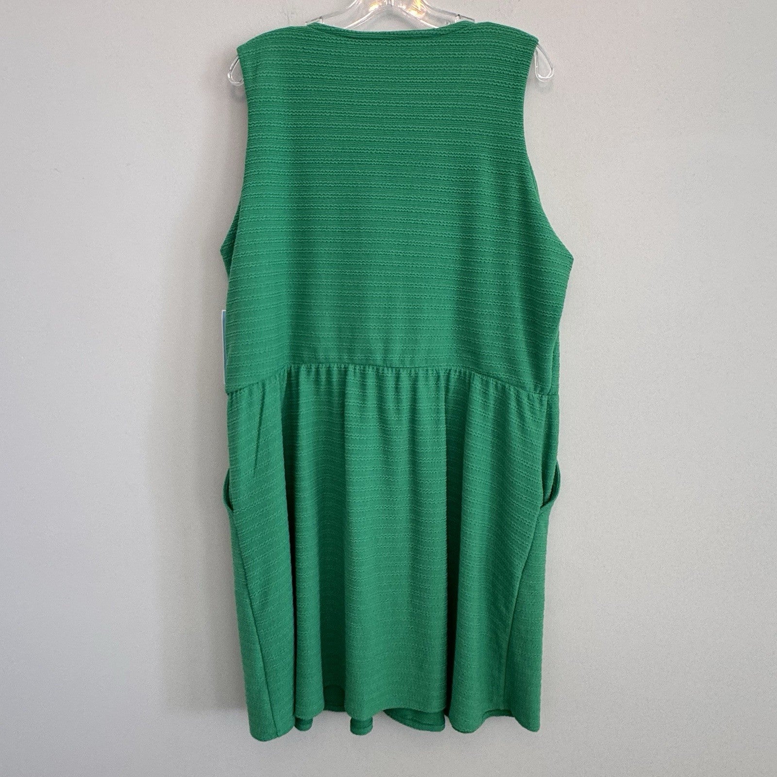 Draper James RSVP Green Sleeveless Knit Pleated Mini Dress XXL NWT