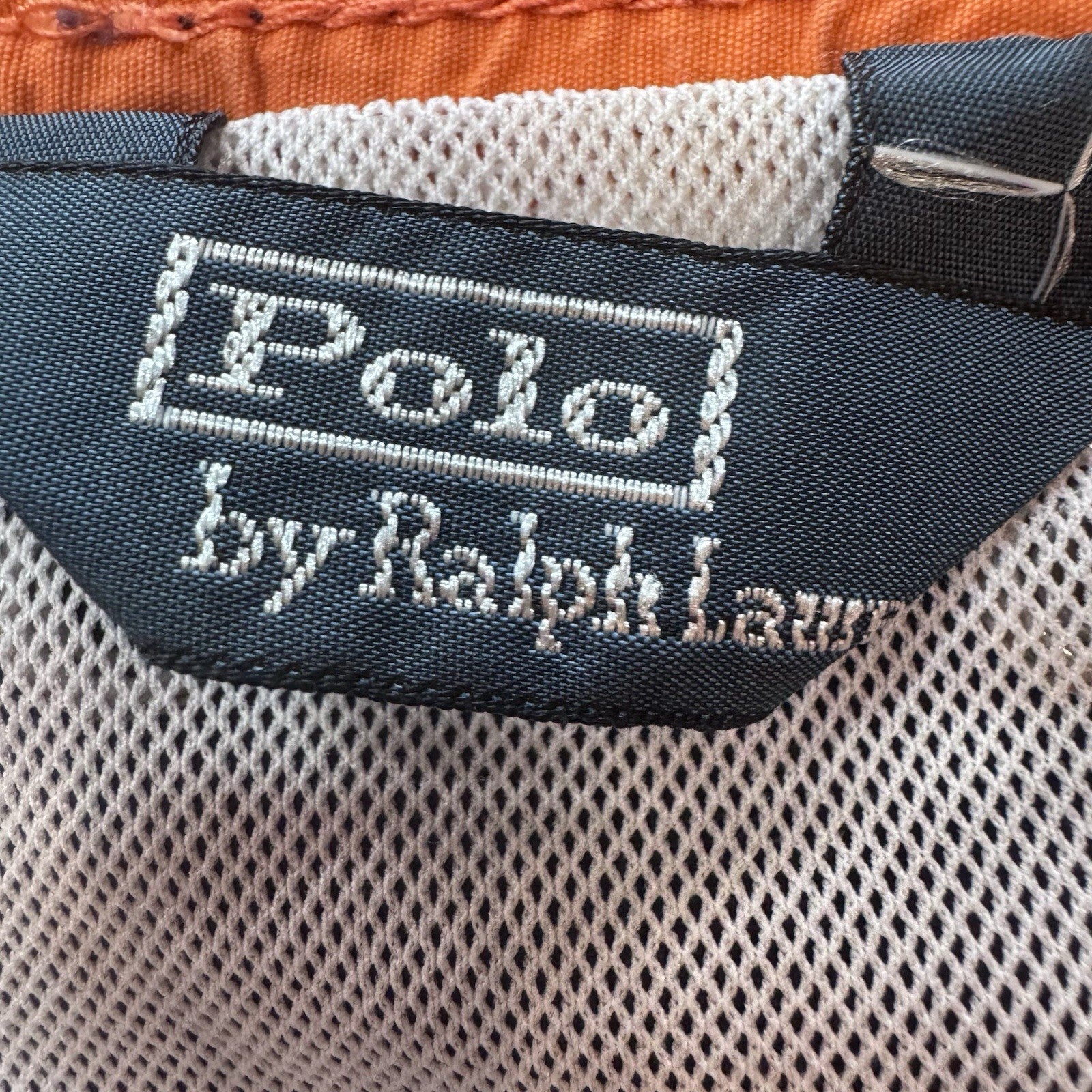 Polo Ralph Lauren Men’s Swim Trunks Size L Navy Blue Orange Mesh Lined