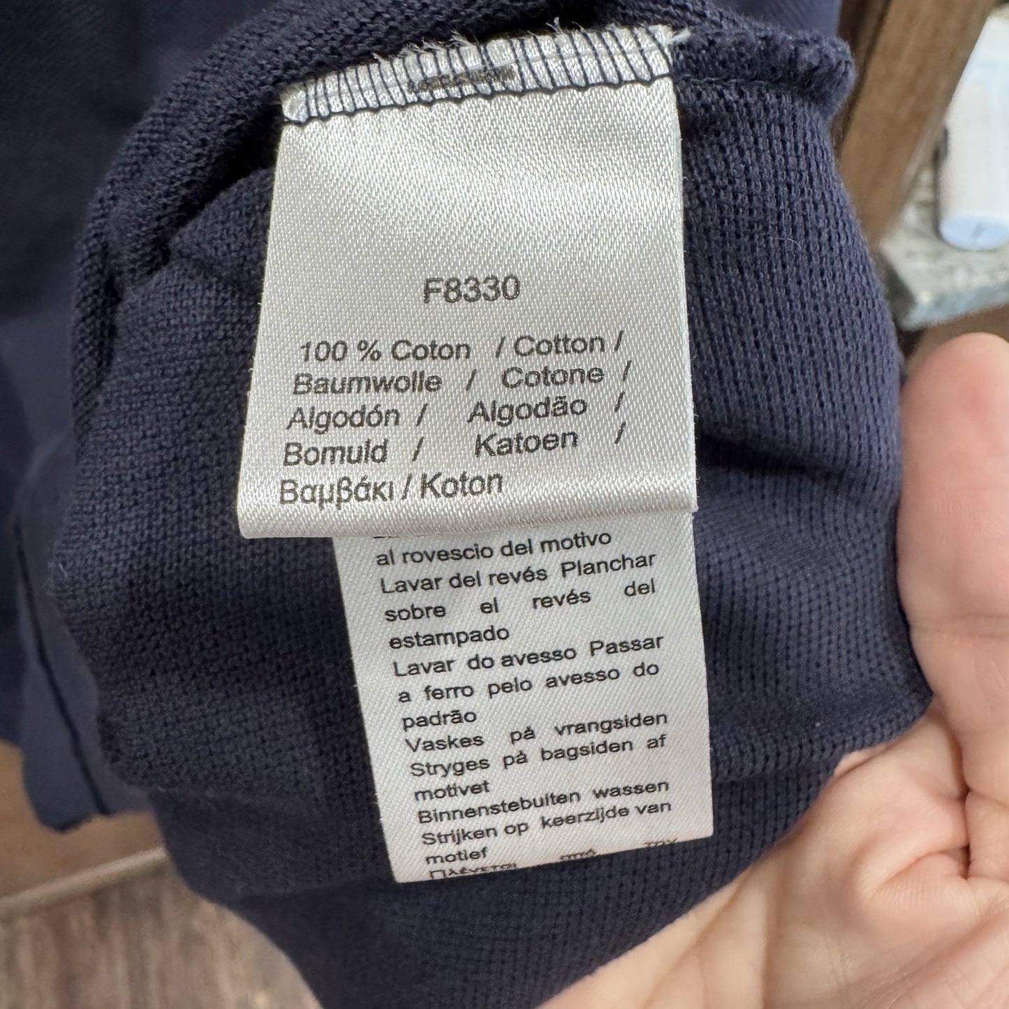 Lacoste Roland Garros Polo Shirt Men’s Size 7 XL Navy Blue Tennis Logo Cotton