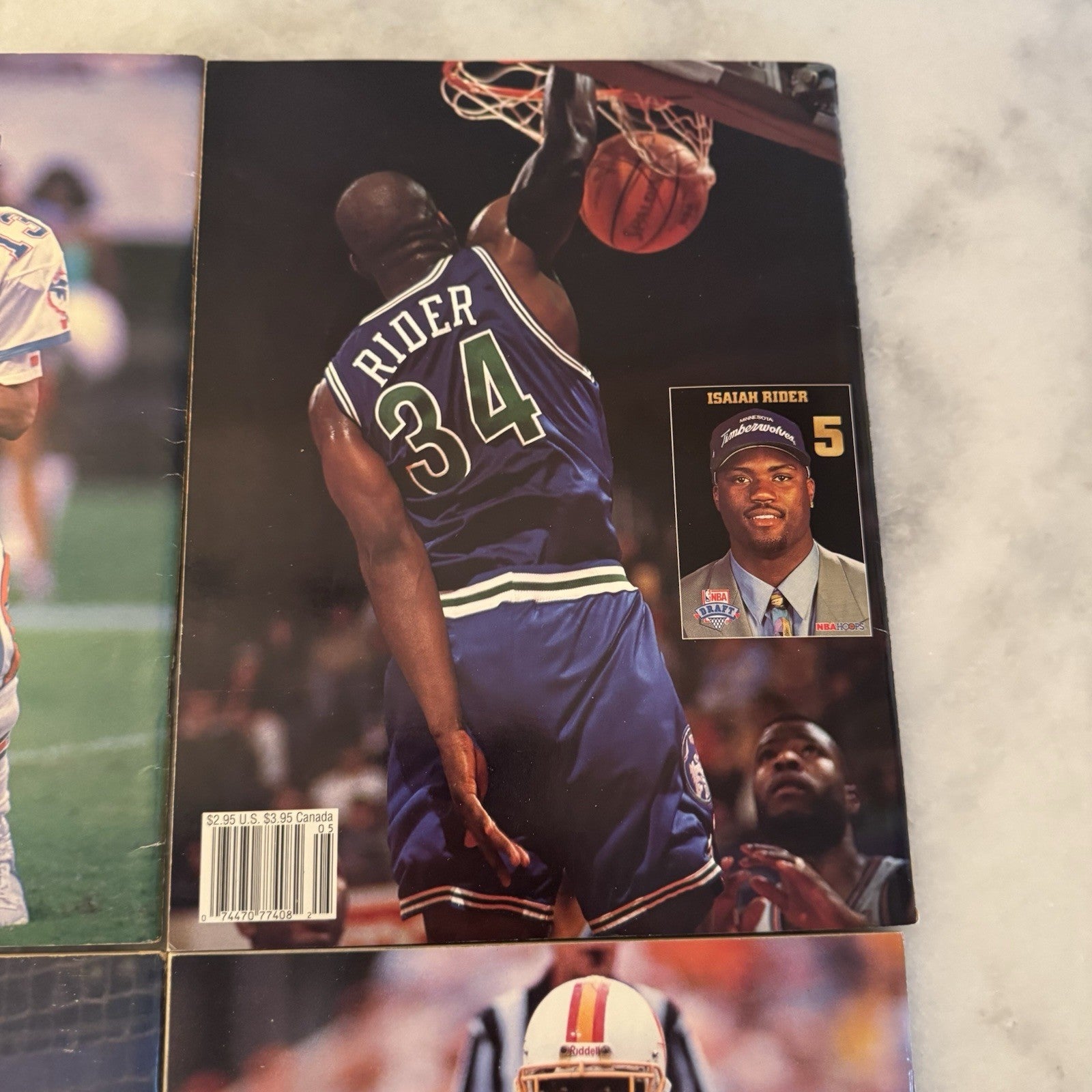 Vintage Beckett Sports Card Magazine Lot of 6 Marino Favre Shaq Hardaway Issue 1