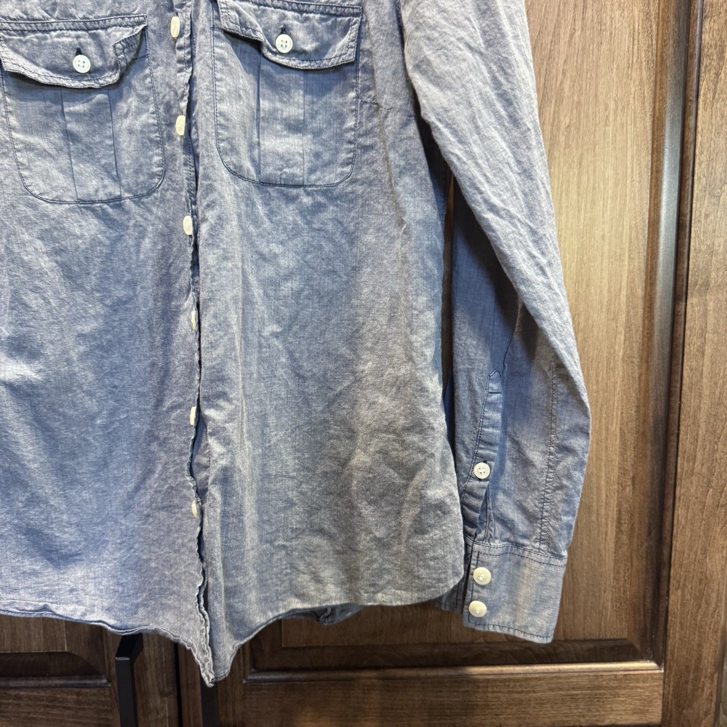 J.Crew Women’s Small Chambray Button Down Shirt 100% Cotton Casual Workwear