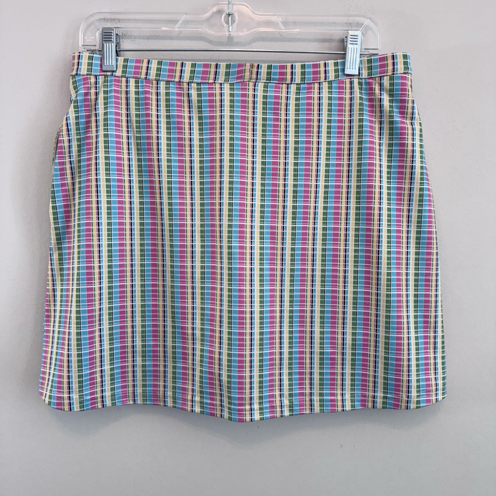Cindy Reid Plaid Golf Skort Women's Medium M Multicolor Athletic Skirt Shorts