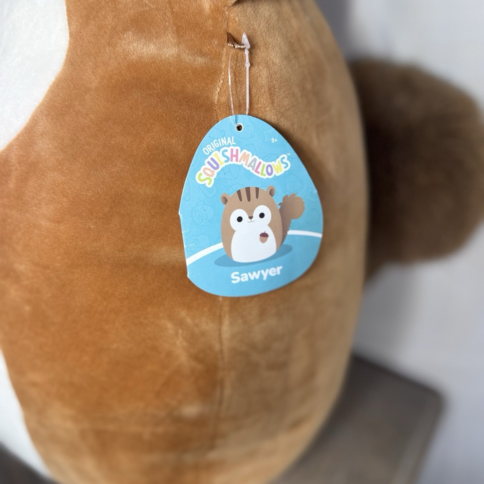 Squishmallows Sawyer Squirrel Plush Brown Acorn Original Kellytoy With Tag 16in