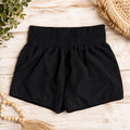 Pink Lily Wide Elastic Band Lined Lounge Athlete Shorts Black Size Large