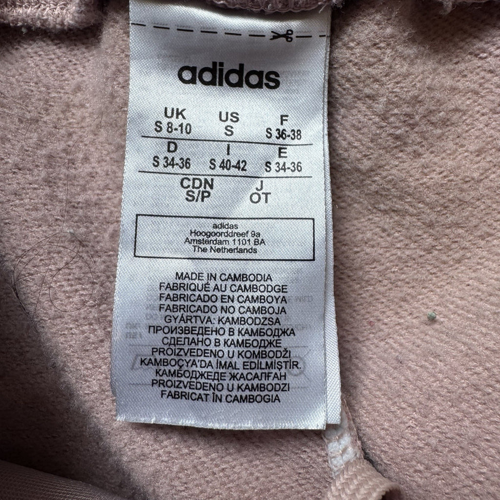 Adidas Womens Small Nude Orange Stripe Fleece Shorts Elastic Waist  Athleisure