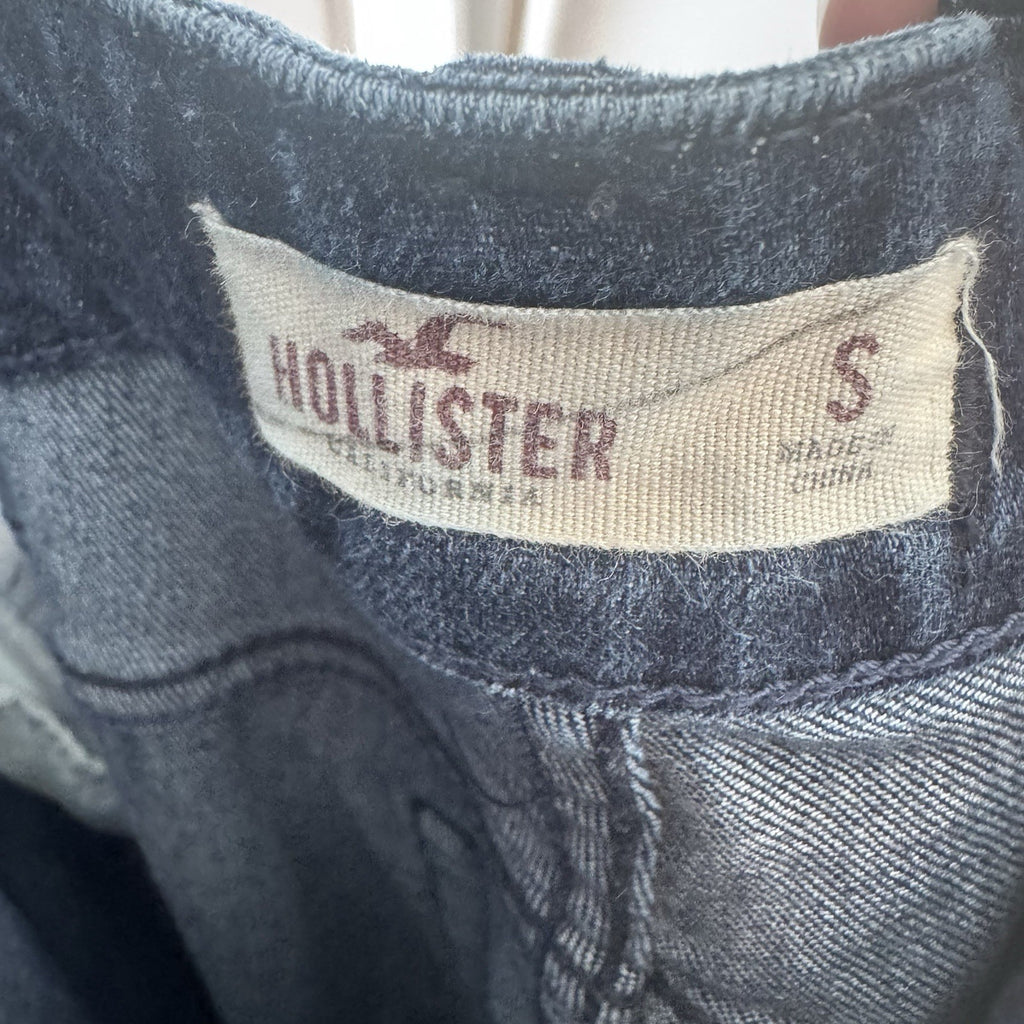 Hollister Denim Overalls Womens Small Acid Wash Skinny Stretch Bib Jeans