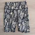 Rae Mode Womens Snakeskin Biker Shorts High Rise Stretch Size Small 