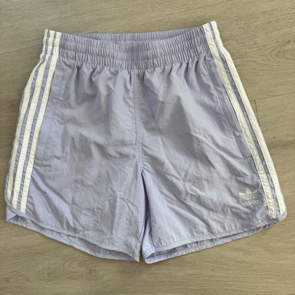 NWT Adidas Originals Sprinter Shorts Violet Tone XS 3 Stripe Zip Pocket
