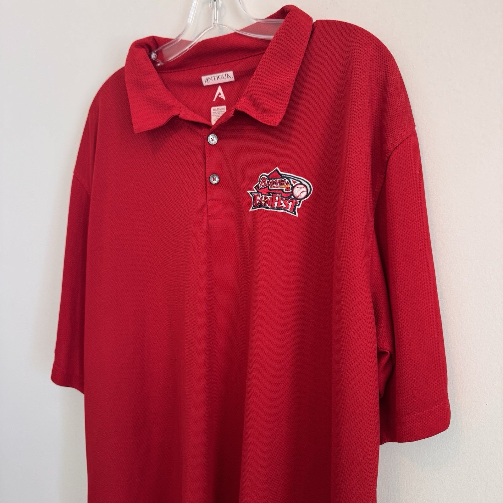 Antigua Atlanta Braves FanFest Polo Shirt Men’s XXL Red Performance Golf