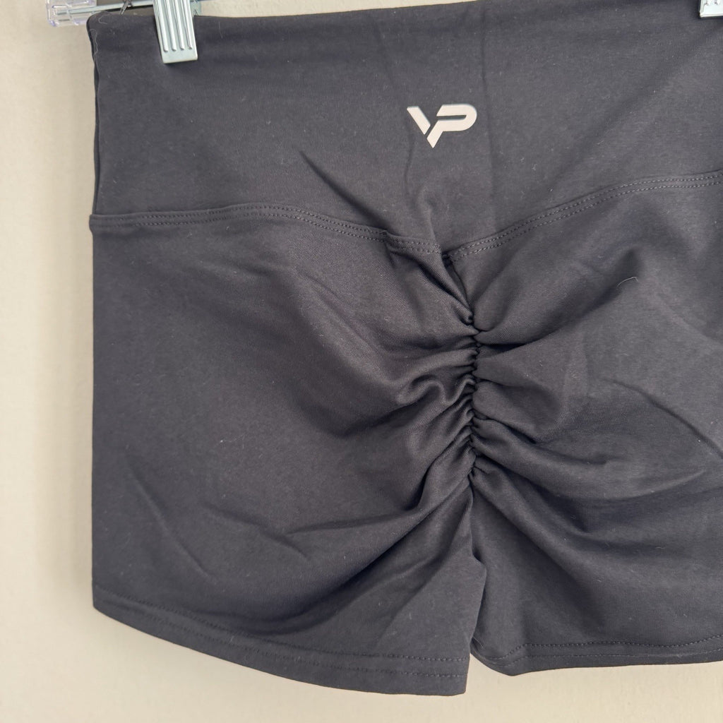 High Waist Scrunch Butt Shorts Women’s Yoga Gym Fitness Athletic Black Size SML