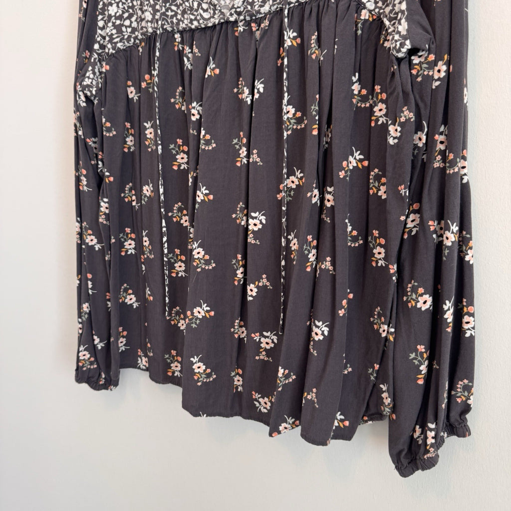 Matilda Jane Floral Peasant Blouse Women’s 2XL Boho Babydoll Rayon Top