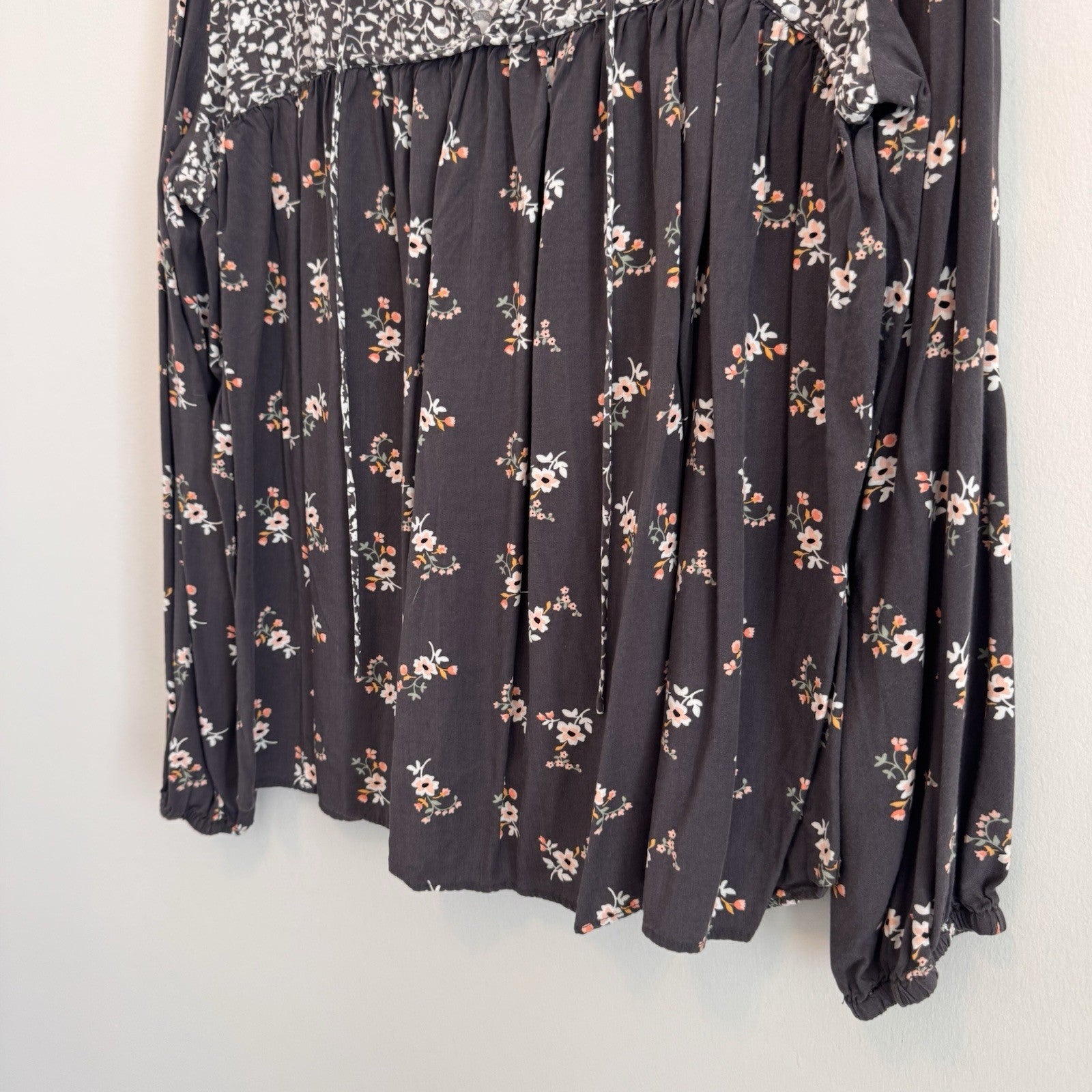 Matilda Jane Floral Peasant Blouse Women’s 2XL Boho Babydoll Rayon Top