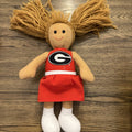 University of Georgia Bulldogs Plush Cheerleader Doll 14” Rare Vintage UGA