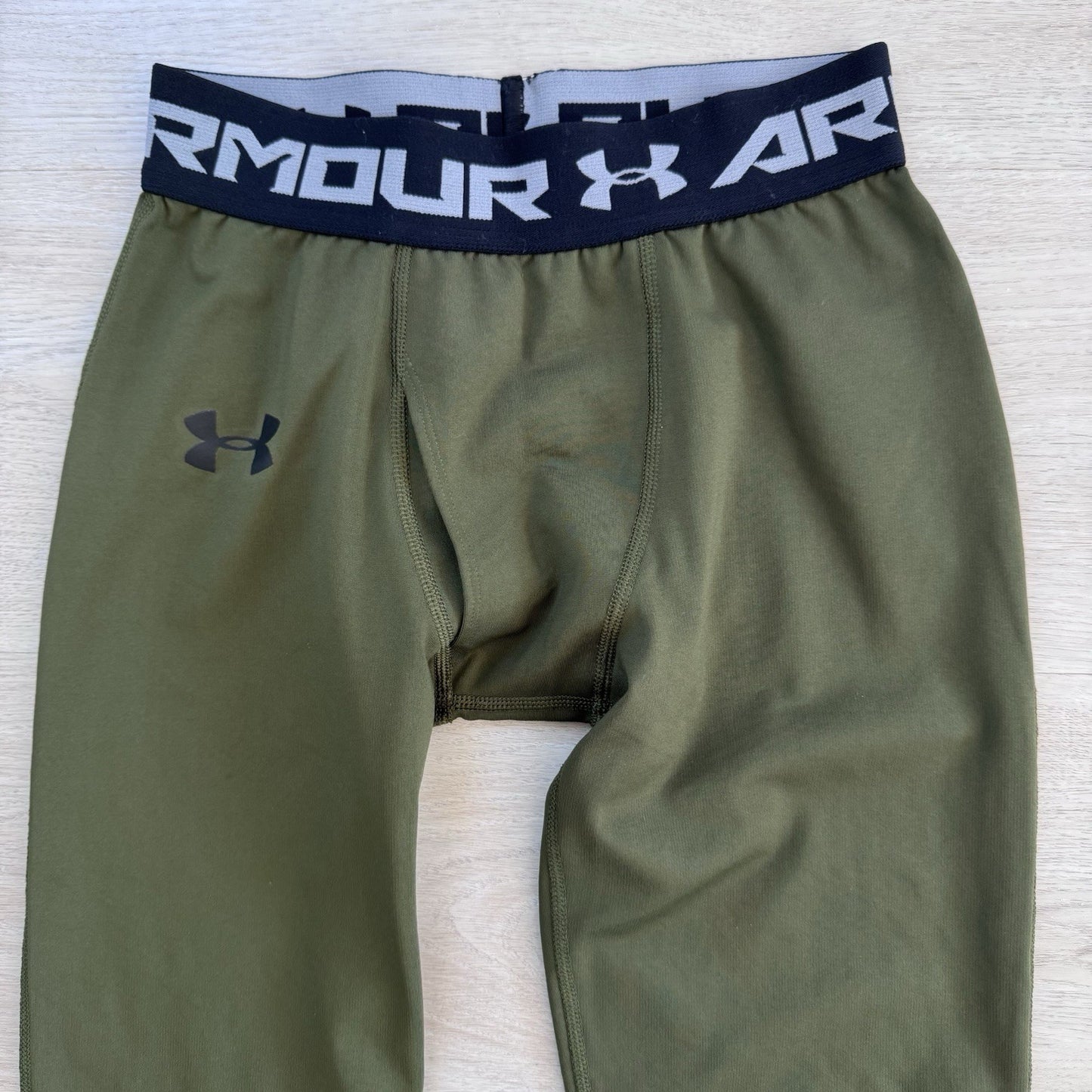 Under Armour ColdGear Mens Fitted Thermal Leggings Green Size Small