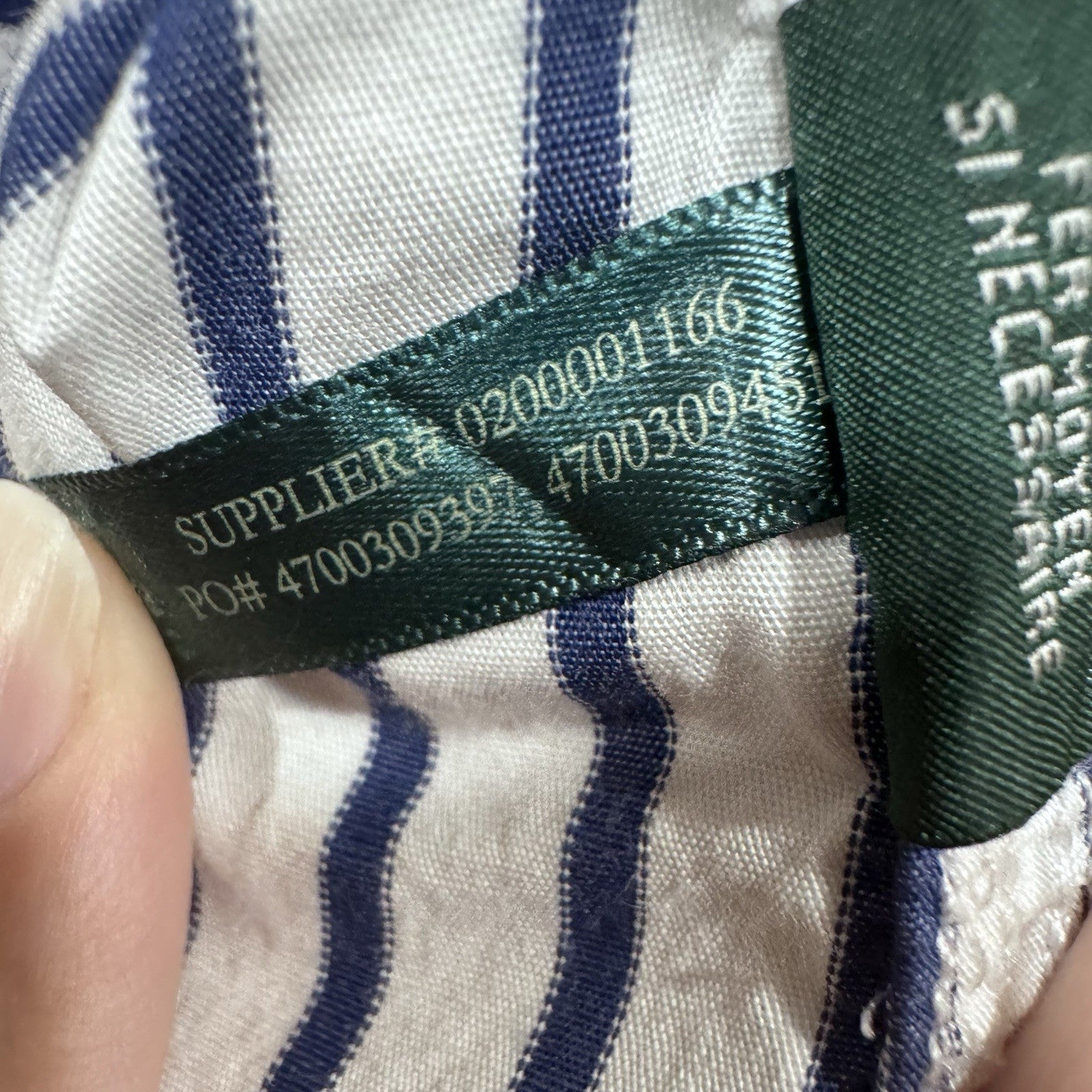 Lauren Jeans Co Ralph Lauren Blue White Striped Button Down Shirt 1X