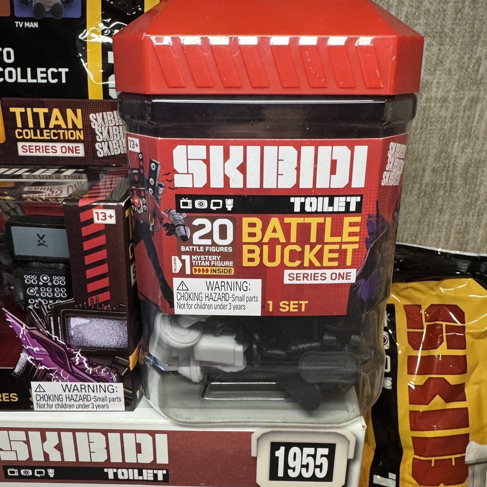 Skibidi Toilet Lot Funko Pop 1955 Titan Figures Plush Battle Bucket Bundle
