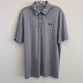 Under Armour HeatGear Men's Large Gray Polo Shirt Loose Fit Golf Activewear
