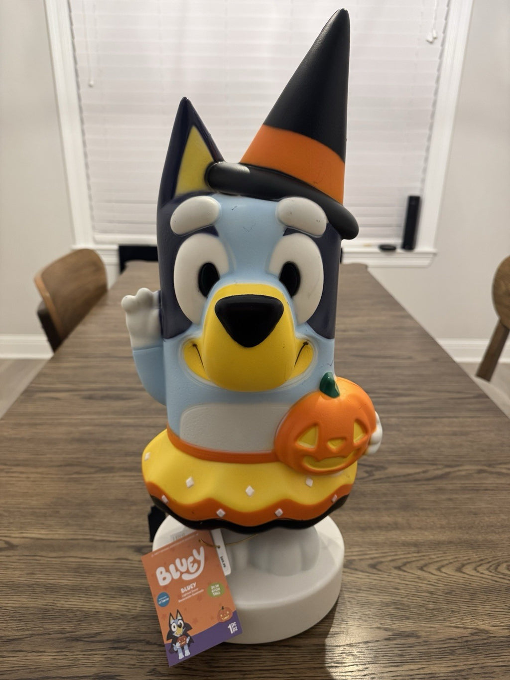 Disney Bluey Holding Pumpkin BLOW MOLD 24'' Halloween At Home Brand New