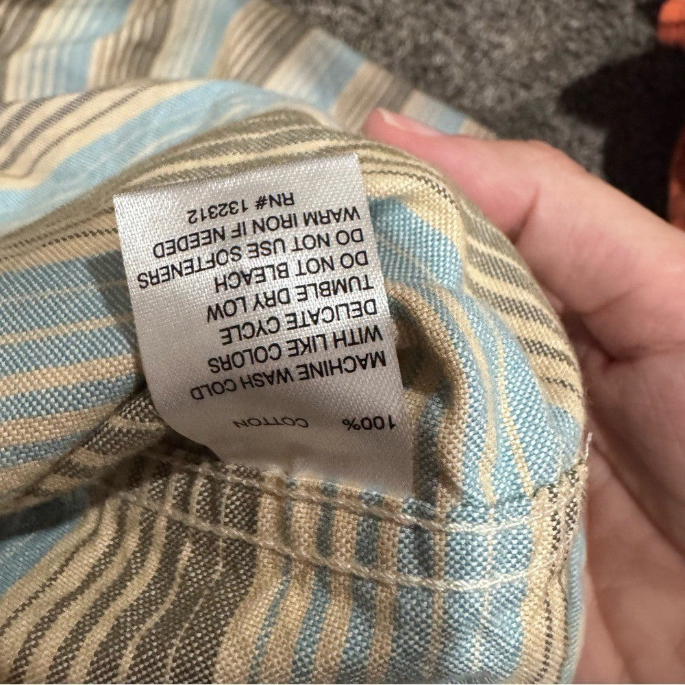 Howler Brothers Striped Long Sleeve Shirt Men's 100% Cotton Casual Button-Up