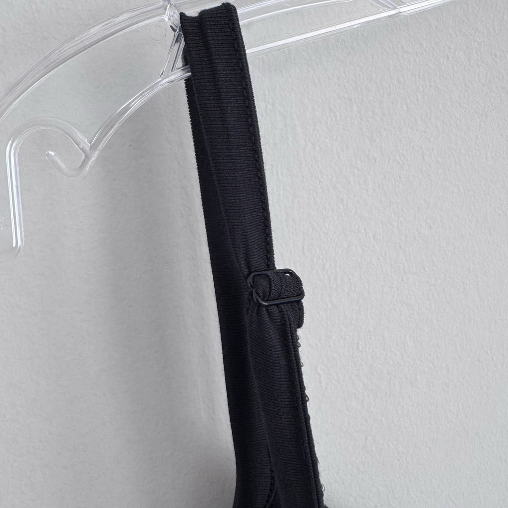 Adore Me Black Cami Slip Dress NWT Plus Size 2X Ruched Side