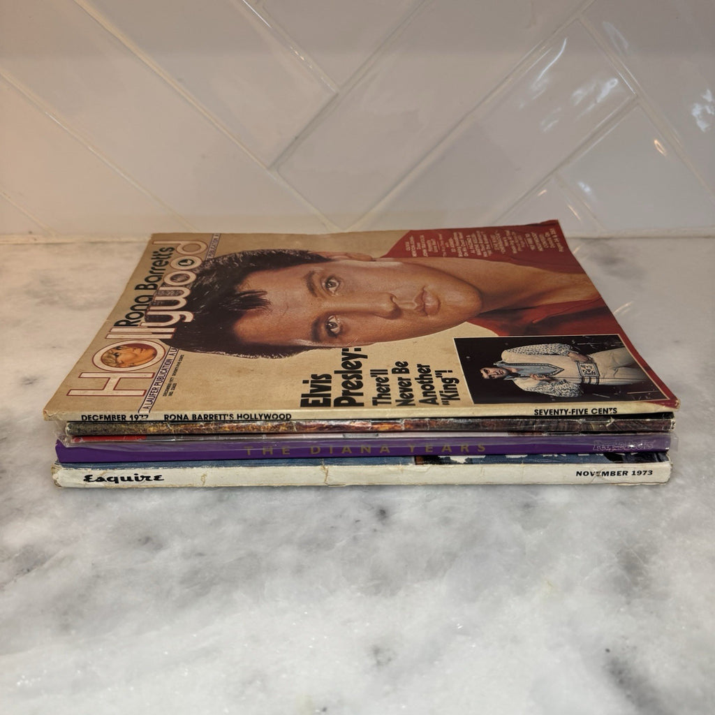 Vintage Celebrity Magazine Lot Diana JFK Elvis Tom Cruise Jeff Bridges 5 Mag