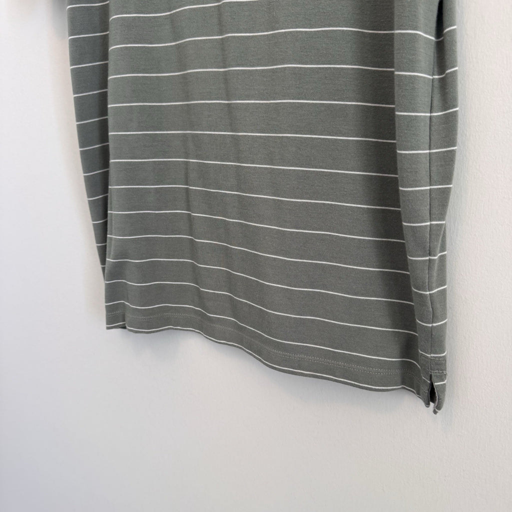 Free Fly Bamboo Performance Polo Shirt Men’s Small Green Striped Pocket