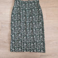 New York & Co Soho Midi Pencil Skirt Green Black Print Size 0 Women’s